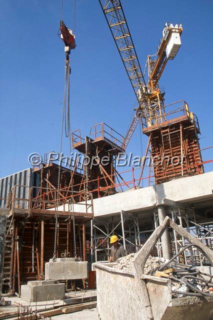 Chantier RATP Paris 10.JPG - Chantier de la RATP, construction du siège social entre 1993 et 1994, quai de la Rapée, Paris 12e